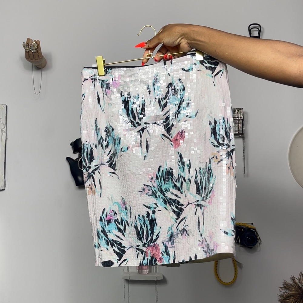H&M Sequin Floral Skirt